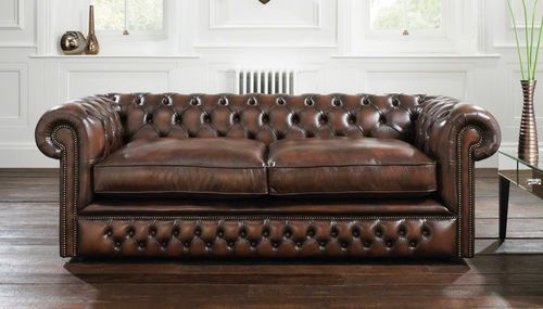 Canapé lit - HOLYROOD - distinctive chesterfields - de style / en cuir / marron