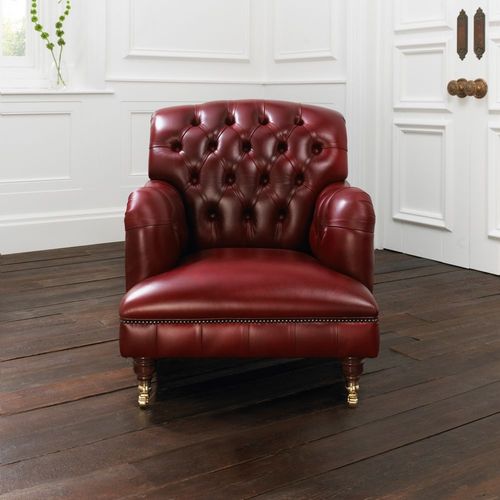 Fauteuil de style chesterfield - HOWARD - distinctive chesterfields - en tissu