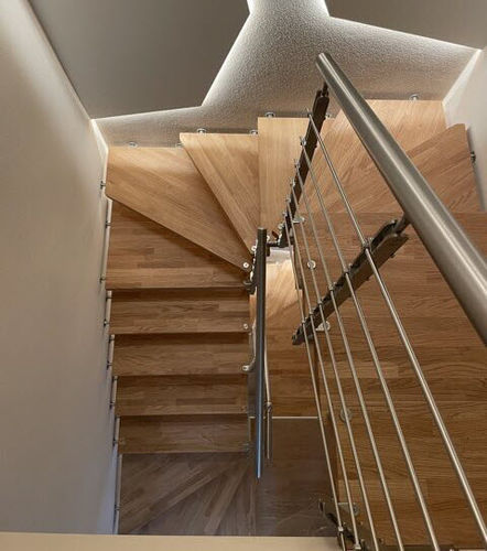 Escalier hélicoïdal - SWING Jazz Inox - CAST DESIGN - à marches en chêne / structure en acier inoxydable / résidentiel
