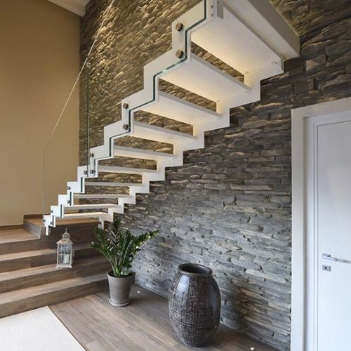Escalier droit - Link Infinity - CAST DESIGN - à marches en chêne / structure en acier / résidentiel