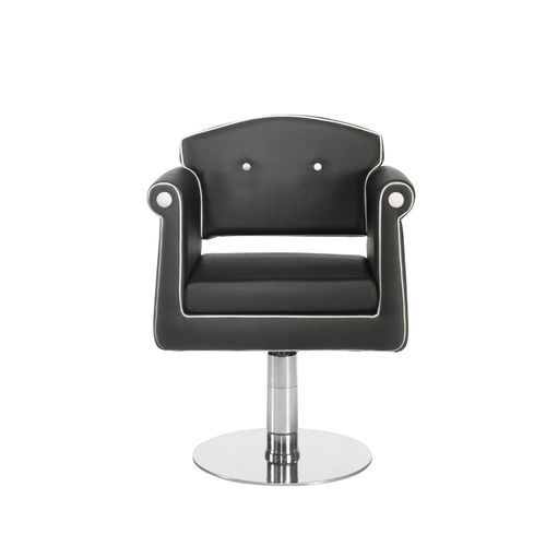 Fauteuil de coiffure contemporain - PARIS  - SEAP SA - en simili cuir / avec pompe hydraulique / noir