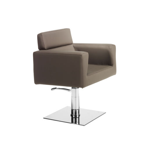 Fauteuil de coiffure contemporain - TOM - SEAP SA - en simili cuir / avec pompe hydraulique / marron