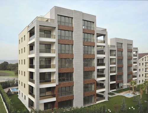 Bardage pour façade ventilée - FRONTEK : OMEGA - Greco Gres - en panneaux / en céramique / texturé