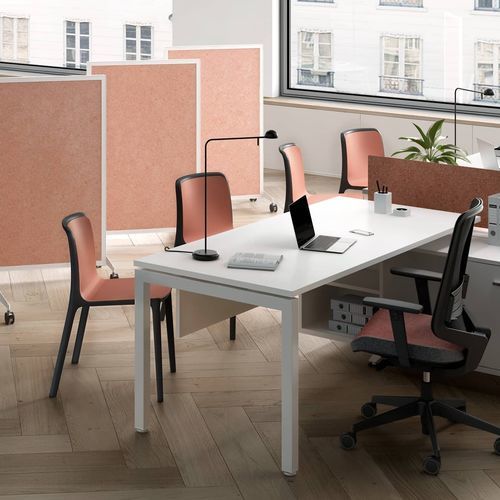 Séparateur de bureau au sol - PANEL SLIM - Forma 5 - auto-portant / en tissu / en métal