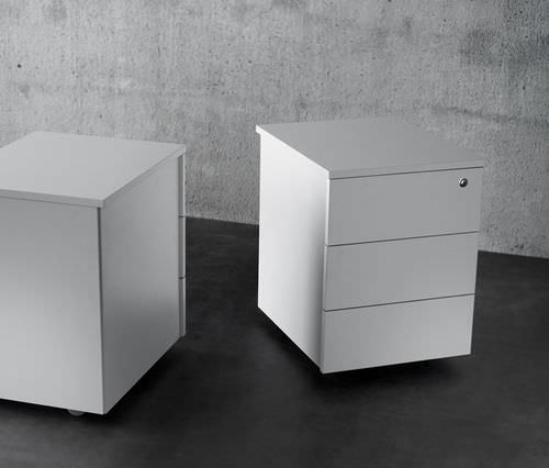 Caisson de bureau en mélaminé - BLOK - Forma 5 - à 3 tiroirs / à clé