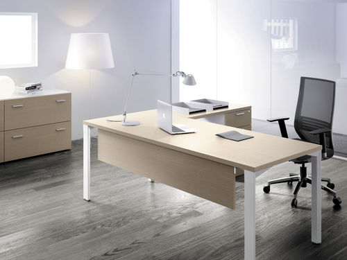 Bureau pour open space - LOGOS - Forma 5 - contemporain / en bois / 4 pieds