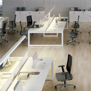 Bureau pour open space - V30 - Forma 5 - contemporain / en métal / luge