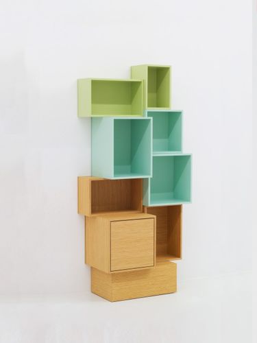 Bibliothèque modulable - Cubit - contemporaine / en bois laqué / en MDF laqué