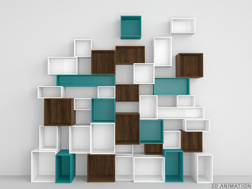 Étagère murale - RK094 - Cubit - contemporaine / en MDF / en MDF laqué