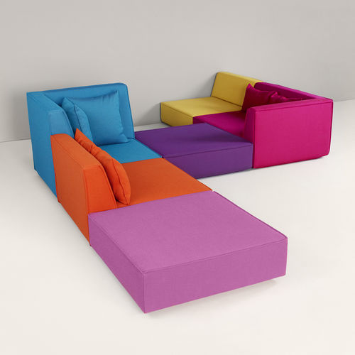 Canapé modulable - Cubit - contemporain / multicolore / 6 places