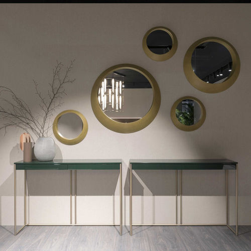 Console design minimaliste - ELLA - LEMA Home - en chêne / avec piètement en bronze / rectangulaire