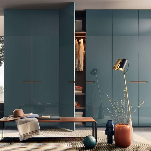 Armoire contemporaine - ELEGANT  - LEMA Home - en chêne / en bois laqué brillant / en métal