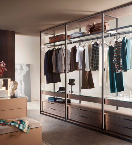 Dressing d'angle - OPEN - LEMA Home - contemporain / en bois / en verre