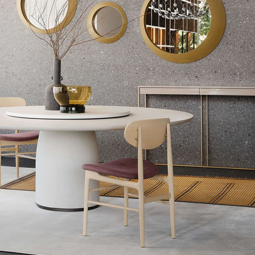 Chaise de salle à manger contemporaine - FRED  - LEMA Home - d'intérieur / en tissu / avec piètement en frêne