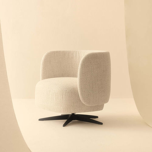 Fauteuil contemporain - MIKI - LEMA Home - en tissu / en cuir / beige