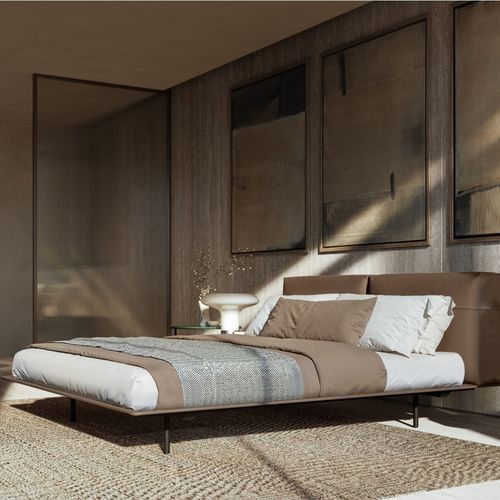 Lit flottant - MYNIGHT - LEMA Home - double / contemporain / avec éclairage