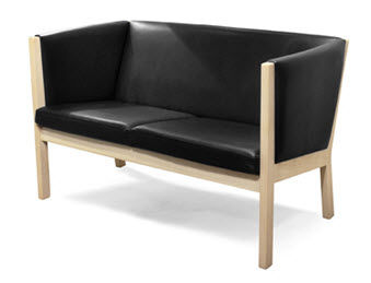 Canapé contemporain - GE 285 - Getama Danmark - en cuir / noir / par Hans J. Wegner