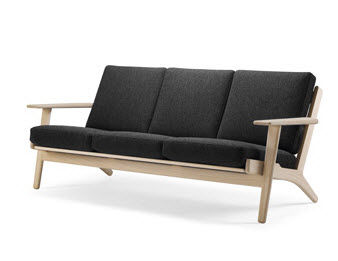 Canapé contemporain - GE 290 - Getama Danmark - en cuir / noir / par Hans J. Wegner