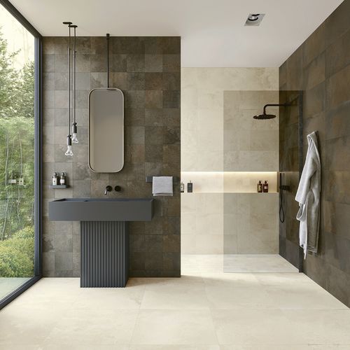Carrelage en ciment - METALCRETE - Recer - oxydé / d'intérieur / mural