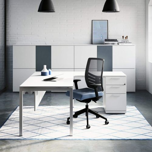 Bureau pour open space - POP EASY - Frezza - sur pied / de 2 à 4 personnes / pour 2 personnes