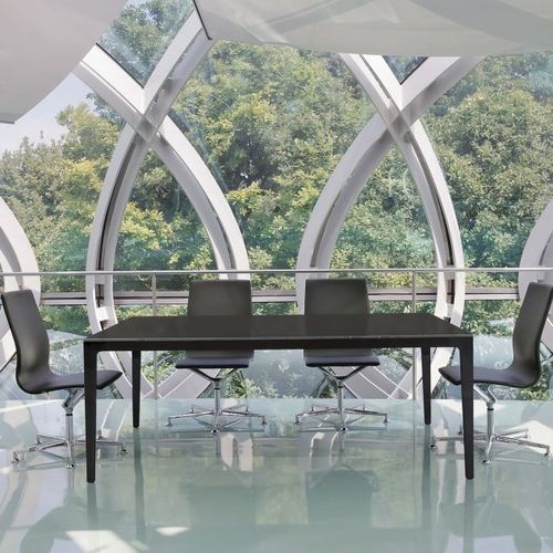 Table de réunion contemporaine - ALPLUS - Frezza - en bois / en mélaminé / en métal