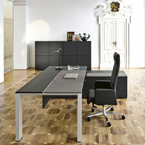 Fauteuil de direction contemporain - MAX - Frezza - en cuir / en bois / en acier