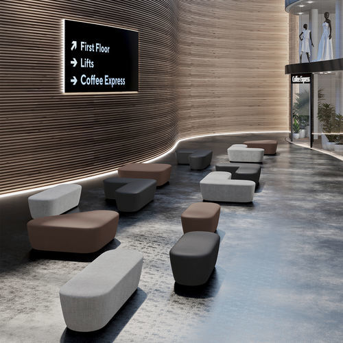 Banc contemporain - RADAR - Frezza - en MDF / en feutre / en mousse de polyuréthane