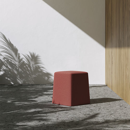 Pouf contemporain - STAND BY - Frezza - en tissu / en cuir / en bois