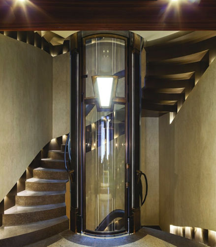 Escalier hélicoïdal - HERBERT CRESCENT - elite metalcraft - circulaire / à marches en pierre / structure en béton