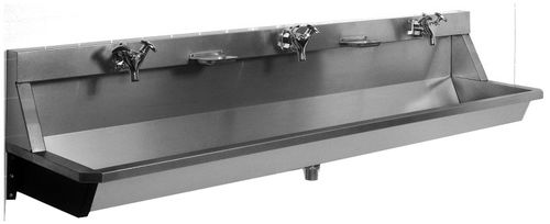 Vasque intégrée - TM2AH-R - Intersan - en inox / rectangulaire / classique