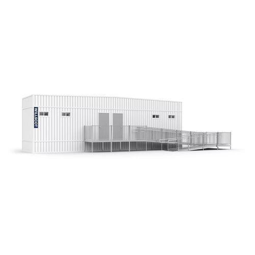 Toilette publique mobile - Williams Scotsman - d'aluminium / multiple