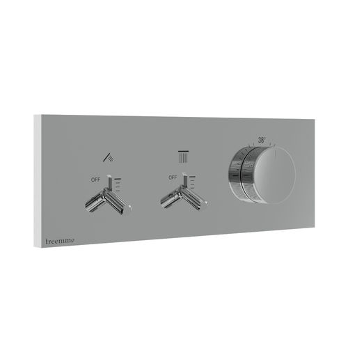 Mitigeur de douche - RWIT 2B89 CC 01 - Rubinetterie Treemme - mural / en métal chromé / 3 trous