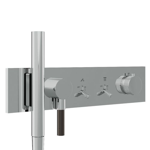 Mitigeur de douche - RWIT 2B92 IS 01 - Rubinetterie Treemme - mural / en métal chromé / 2 trous