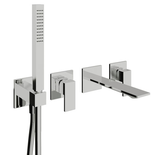 Mitigeur de douche - RWIT 4BD8 CC 01 - Rubinetterie Treemme - mural / en métal chromé / 4 trous