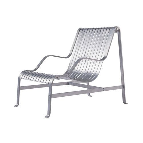 Fauteuil contemporain - VENDICARI SILVER - Cappellini - en aluminium / en aluminium brossé / en acier inoxydable
