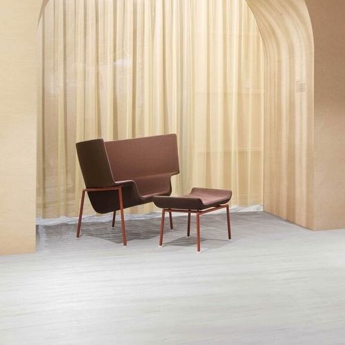 Fauteuil design original - CAPO - Cappellini - en tissu / en cuir / en métal
