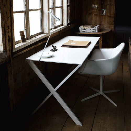 Table de travail contemporaine - BAMBÍ - Cappellini - en aluminium / avec piètement en métal / rectangulaire
