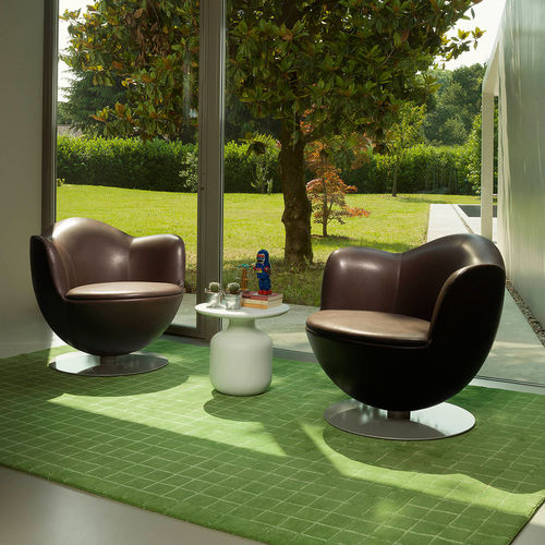 Fauteuil contemporain - DALIA - Cappellini - en tissu / en cuir / en métal