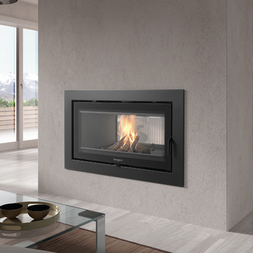 Insert de cheminée double face - SERE 100 2C - HERGÓM - à bois / en acier / à convection forcée