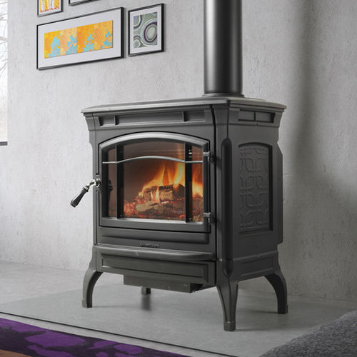 Poêle à bois - SHELBURNE - HERGÓM - 10 kW - 20 kW / à poser / traditionnel