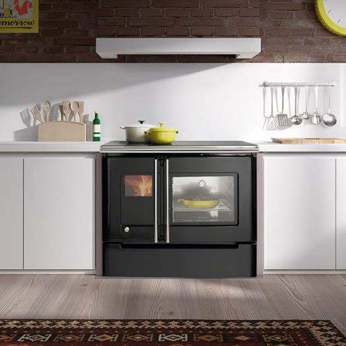 Cuisinière à bois - CARES - HERGÓM - 2 foyers / 1 four / classe A