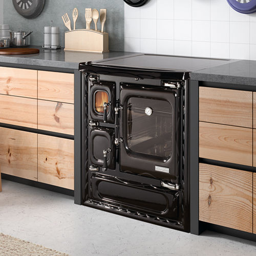 Cuisinière à bois - DEVA 75 N - HERGÓM - 3 foyers / 1 four / classe A