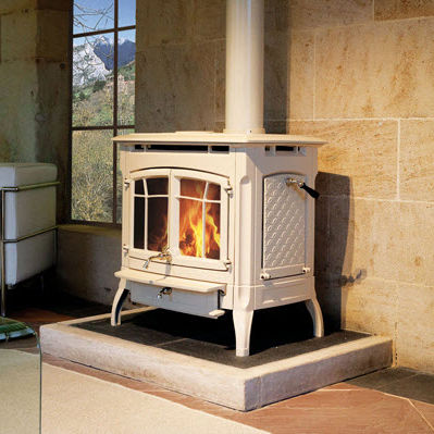 Poêle à bois - BENNINGTON - HERGÓM - 13 kW / sur pieds / traditionnel