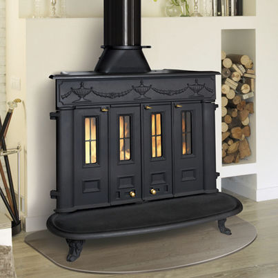 Poêle à bois - FRANKLIN 82 - HERGÓM - 10 kW - 20 kW / sur pieds / traditionnel