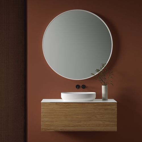 Meuble vasque suspendu - LINJER - Naxani - en bois / contemporain / avec tiroirs