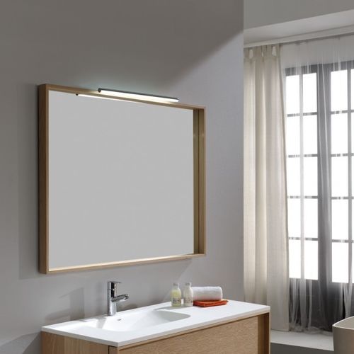 Miroir de salle de bain mural - AALTO - Naxani - contemporain / rectangulaire / en bois