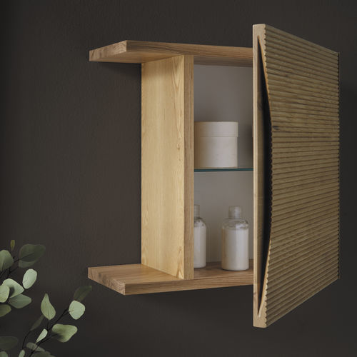 Meuble de salle de bain contemporain - LINJER - Naxani - résidentiel / en bois massif / mural