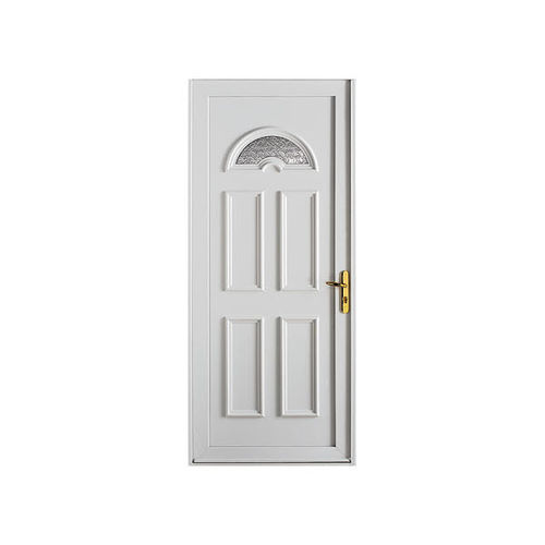 Porte en PVC - VOYEL : ÉCOSSE ICE - Millet - d'entrée / en métal / battante