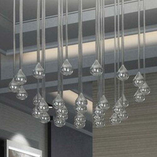 Lustre contemporain - MBM Biliardi - en verre / 2 niveaux