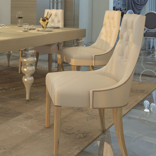 Chaise classique - PARIGI - MBM Biliardi - d'intérieur / en tissu / en cuir